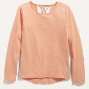 💸 Old Navy Softest Long Sleeve Lattice Back T-Shirt (Size: XXL Plus)